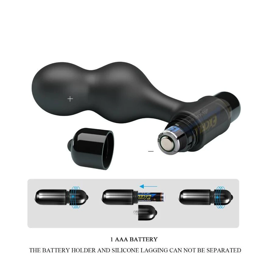 MR PLAY - SILIKOONIST VIBREERIV ANALPLUG MUST
